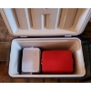 Image 1 : - Coleman Polylite 48 Cooler 24 W, 13 D, 15 T and Two Smaller Coolers Incl: Rubbermaid Tote 6 