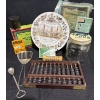 Image 1 : Collection Of Antique Items & Boxes  Nabob Coffee Jar, Nutmegs, MacDonald Menthol & More