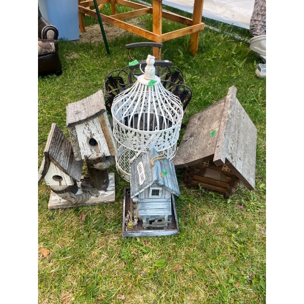 Wood Bird Houses X 3 Bird Cage & Magazine Rack 