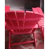 Image 3 : Set of 2 Sturdy Red Plastic Muskoka Chairs 39 T, 34 W,  30 L