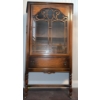 Image 6 : Glass Front Wood China Cabinet with Drawer- From Camrose 1930’s