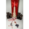 Image 1 : Carved Ivory Tower 10T w/ Bronze Fudogs & Chinese Zodiac Charms 