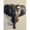 Image 2 : Carved Wood Elephant Wall Decor 10 W, 11 T