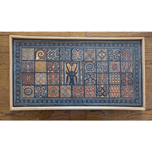  Wood Art Hand Carved and Painted -  22x12 