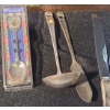 Image 6 : Horn Handled Carving Sets w/ Storage Boxes, Collector Spoons, Assorted Cutlery: 1847 Rogers Bros. 