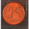Image 2 : Engraved Brass Chinese Dragon Bowl, 7 Inches and Chinese Carved Cinnabar Lacquer Box 