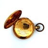 Image 2 : 18K 117.9g Victorian Enamel Pocket Watch Hunter Case with 27.8 9K Chain & 8.64g Coin Fob 