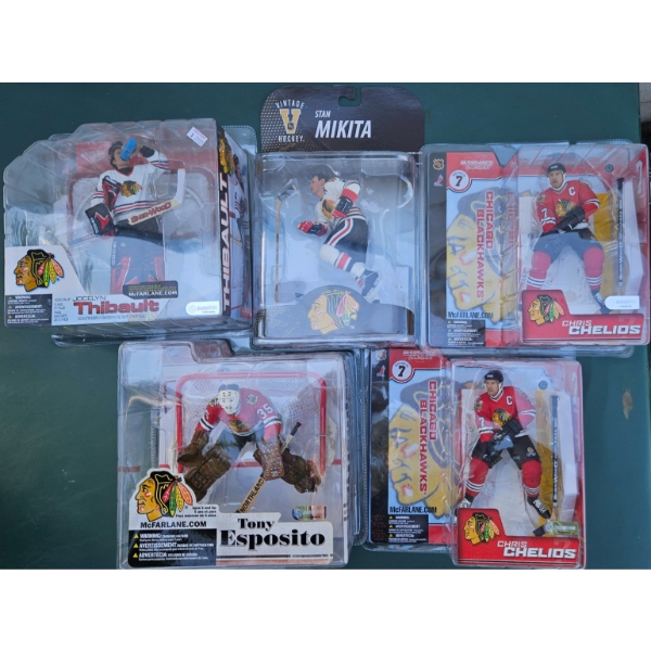McFarlane NHL Chicago Blackhawks Legends Figure Lot (5)