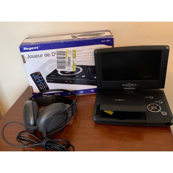 Insignia Mo.NS-PDVD8A w/ Regent DVD Player & K55 Head Phones 