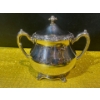 Image 4 : Wallace Baroque Silverplated Coffee Set with Assorted Brass Decor and Silver Plated Copper Teapot