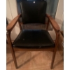 Image 1 : Mid Century Modern Accent Chair 24W x 24D x 35H Paint On Leather