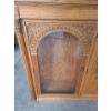 Image 5 : Wooden Carved Design China Cabinet: Upper 65 W, 16 D, 45.5 T and Lower Cupboards 66 W, 19 D, 34 T 