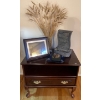Image 1 : Mahogany/Brass Claw Foot End Table w/ Drawer 28x19x23 Desk Fountain Vase & More