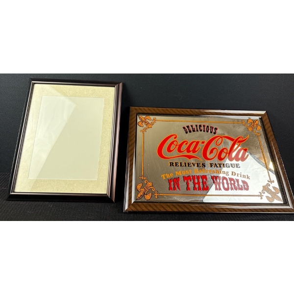 Coca-Cola Sign 20x14 w/ Empty Frame 