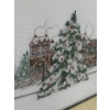 Image 3 : Pair of Holiday Needlepoint Art Pieces (2) - Largest 21x 18 