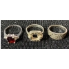 Image 1 : 3 Stamped .925 Silver Rings
