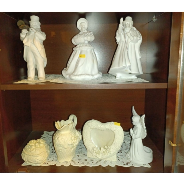 Set of White Collectable Figures 