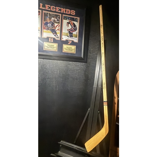 1989–90 Edmonton Oilers Stanley Cup Championship Team-Signed Hockey Stick