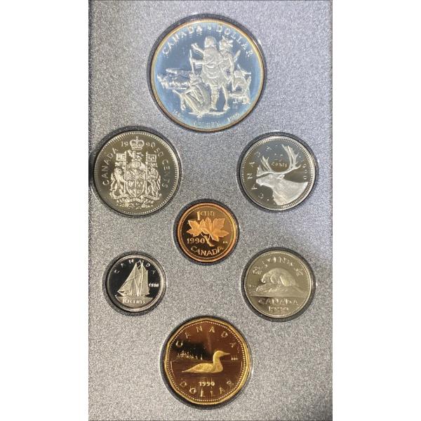 1990 Silver & Aureate Dollar Coin Proof Set