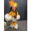 Image 4 : Two Collectible Handmade  Indigenous Dolls, With Real Fur Trim 