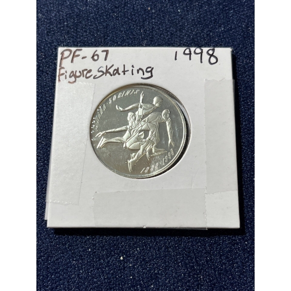 1998 Canadian 50 Cent "110th Anniversary of Speed and Figure Skating" 92.5% Silver 9.3g 