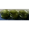 Image 8 : Vintage Indiana Avocado Green Kings Crown Pressed Glass Collection - Thumbprint