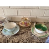 Image 3 : 8 Pc China Teacup & Saucers - Aderley, Aynsley, Springfield, Victoria, Melba, Consort