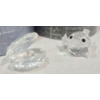 Image 2 : 2 Swarovski Crystals 1 Puffer Fish (1.5"L) & Clam (1"T) In Original Boxes