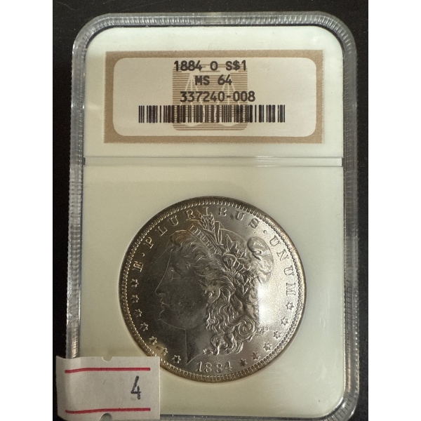 1884 O Morgan Dollar MS64 ANA