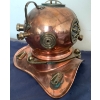 Image 4 : Copper Colored Victorian Diving Helmet Themed Clock  - 7.5T 