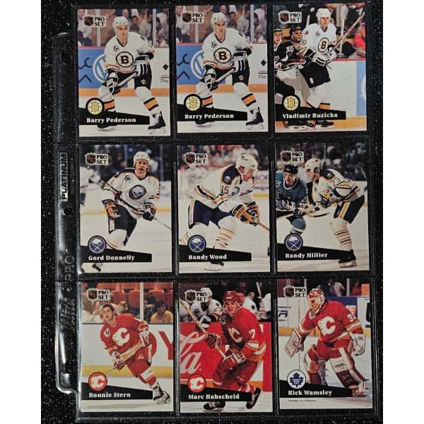 Collection of Vintage 1990-91 Pro Set Hockey Cards 