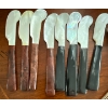 Image 2 : Albalone & Rosewood Handled Butter Knives w/ Assorted Barware Utensils 