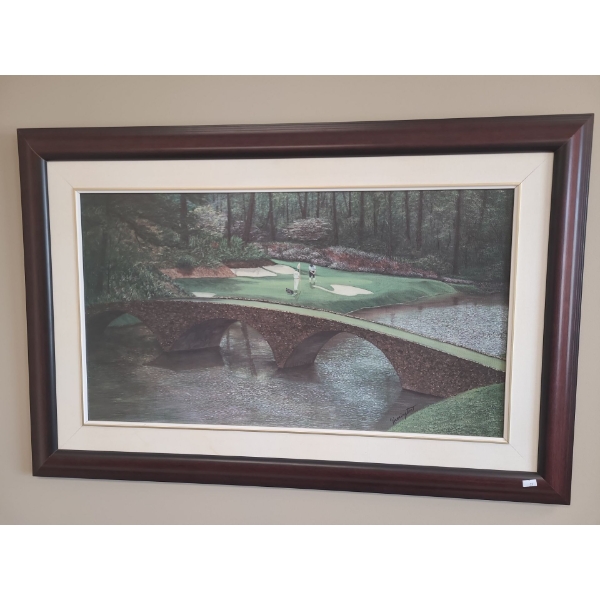 Golfers Scene by Harrington 40 X 26, Paint on Canvas