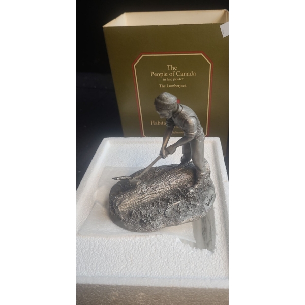 The People of Canada Pewter Figurine, Franklin Mint: The Lumberjack