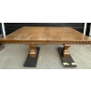 Image 1 : Double Pedestal Dining Table w/ Beveled Trim & 2 Extenders 72x42x32 