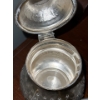 Image 7 : Pewter - Tray, Spoons, Candle Holders (Damage), Silver Colored Illegible Stamp Pot, TSG Ceramic Tray