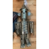 Image 6 : Handmade Tin Can Robot, Stained Glass Prismatic Wand, Pair Leather/Fur Water Canteens, Figurines