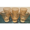 Image 5 : Crystal-Style Carnival Glass Decanter Set- Six Shot Glasses, Decanter w/lid & Tray