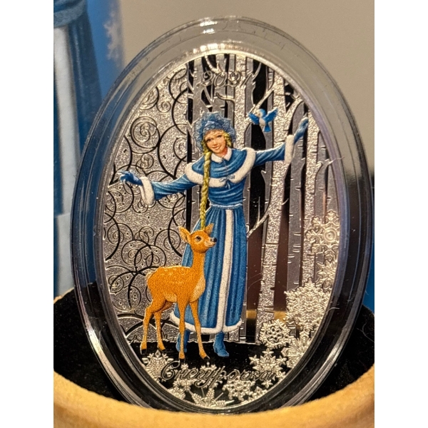 2021 $5 Snow Maiden Matroyshka Nesting Doll - Pure Silver Coin