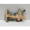Image 2 : Chalk Birds, Pair of Blue Birds on a Branch 8.5H