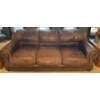 Image 1 : Large Thick Leather Couch, Well Loved But Great Quality - 89W, 35D, 34T 