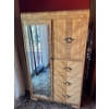 Image 1 : Matching Wardrobe Handmade With Tiger Wood Inlay H59" W 36" D20"