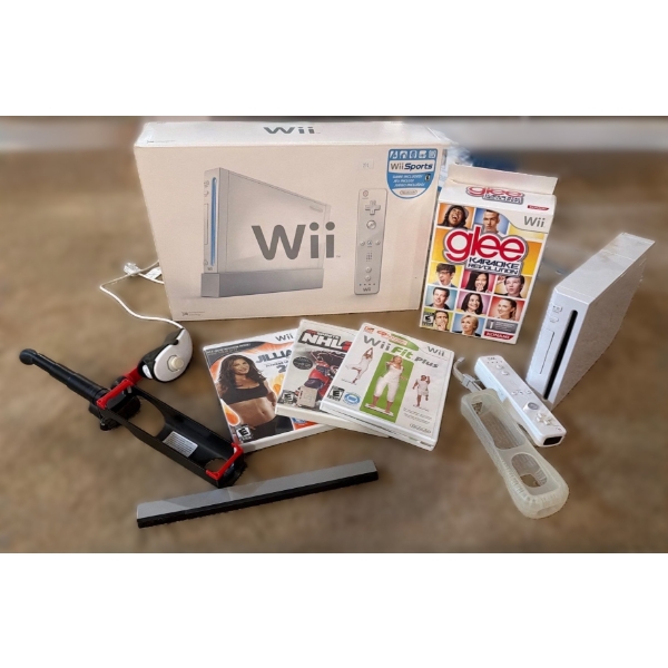 Nintendo Wii and Games as Shown