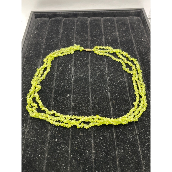 Multi Strand Peridot Necklace