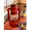 Image 3 : Antique stove kettles 4 in total with a red antique lantern with original glass made in Canada