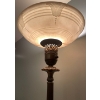 Image 6 : Antique Art Deco Torchiere Floor Lamp 6 feet Tall Solid Base