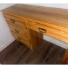 Image 2 : Vintage Scandinavian Single Pedestal Pine Desk 43x21x37"tall