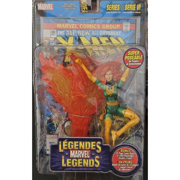 Marvel Legends X-Men Phoenix Series VI (2004) Action Figure with Comic and Stand