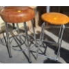 Image 4 : Two Stools w/ Vinyl Seats and Chrome Finish- 16"Diameter Top, 29 T and 13.5" Diameter Top, 28 T