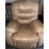 Large Comfortable Beige Leather Recliner  31x41x52"tall
